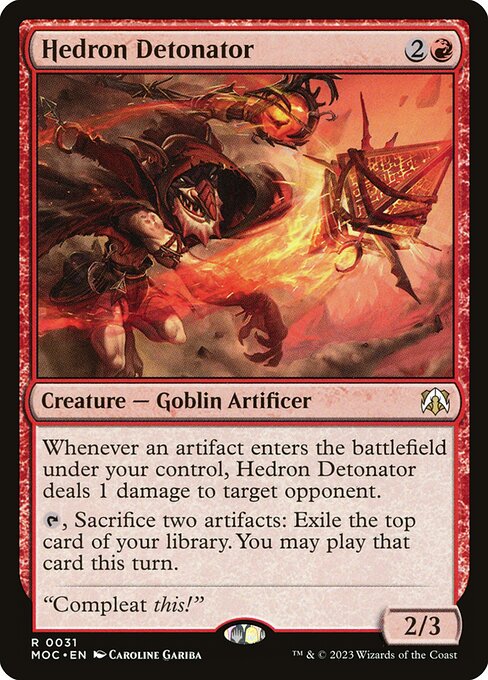 Hedron Detonator — March of the Machine Commander #31 — Non Foil
