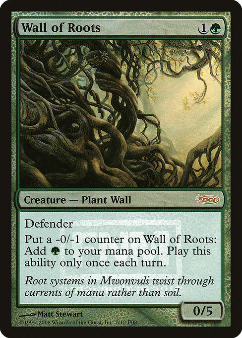 Wall of Roots — Friday Night Magic 2008 #7 — Foil — reference image 1