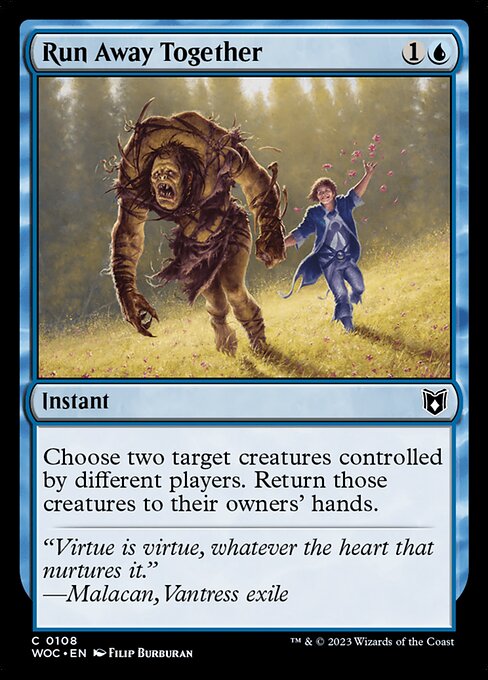 Run Away Together — Wilds of Eldraine Commander #108 — Non Foil — reference image 1