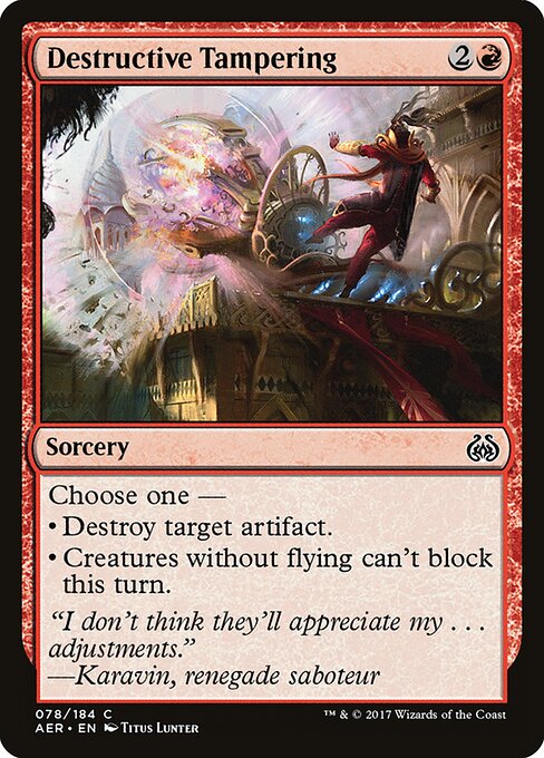 Destructive Tampering — Aether Revolt #78 — Foil — reference image 1