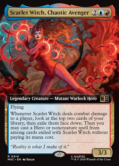 Scarlet Witch, Chaotic Avenger — Marvel Super Heroes Commander #414 — Non Foil — reference image 1