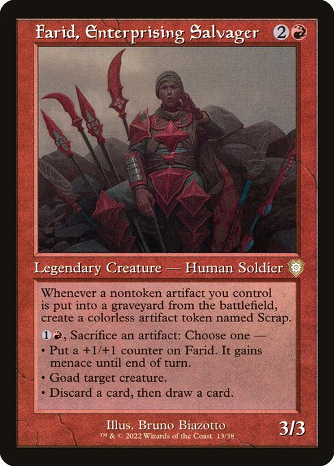 Farid, Enterprising Salvager — The Brothers' War Commander #13 — Non Foil — reference image 1