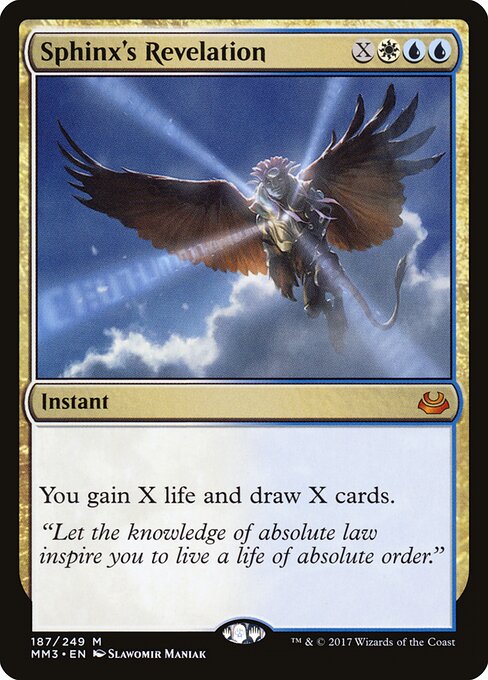 Sphinx's Revelation — Modern Masters 2017 #187 — Non Foil — reference image 1