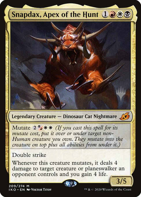 Snapdax, Apex of the Hunt — Ikoria: Lair of Behemoths Promos #209p — Foil — reference image 1