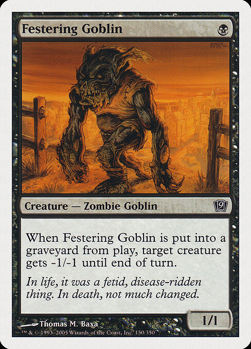 Festering Goblin — Ninth Edition #130 — Non Foil — reference image 1