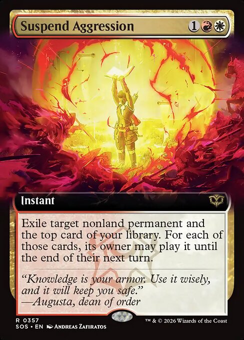 Suspend Aggression — Secrets of Strixhaven #357 — Foil — reference image 1