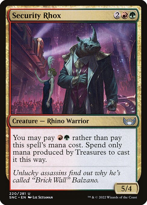 Security Rhox — Streets of New Capenna #220 — Non Foil — reference image 1
