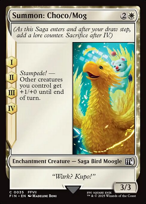 Summon: Choco/Mog — Final Fantasy #35 — Non Foil — reference image 1