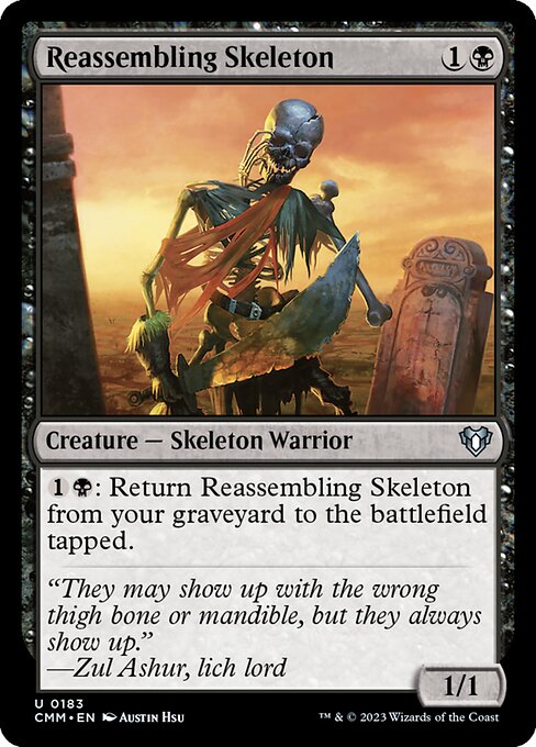 Reassembling Skeleton — Commander Masters #183 — Foil — reference image 1