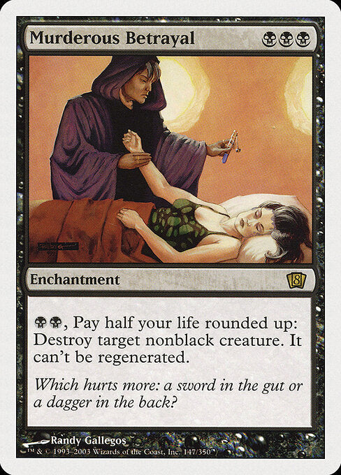 Murderous Betrayal — Eighth Edition #147 — Non Foil — reference image 1
