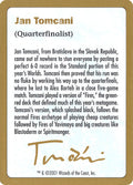 Jan Tomcani Bio — World Championship Decks 2001 #jt0a — Non Foil — reference image 1