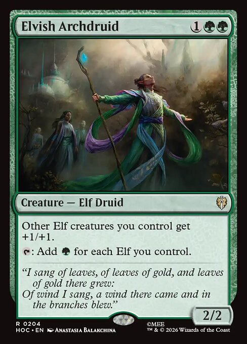 Elvish Archdruid — The Hobbit Eternal #204 — Non Foil — reference image 1