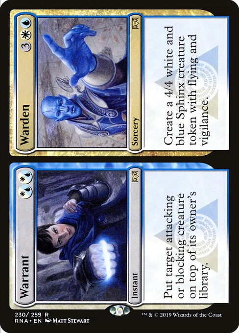 Warrant // Warden — Ravnica Allegiance #230 — Foil — reference image 1