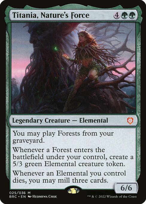 Titania, Nature's Force — The Brothers' War Commander #25 — Non Foil — reference image 1