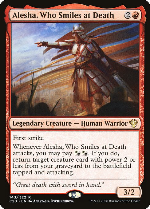 Alesha, Who Smiles at Death — Commander 2020 #143 — Non Foil — reference image 1