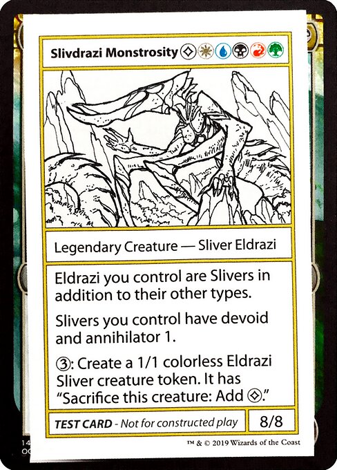 Slivdrazi Monstrosity — Mystery Booster Playtest Cards 2021 #102 — Non Foil — reference image 1