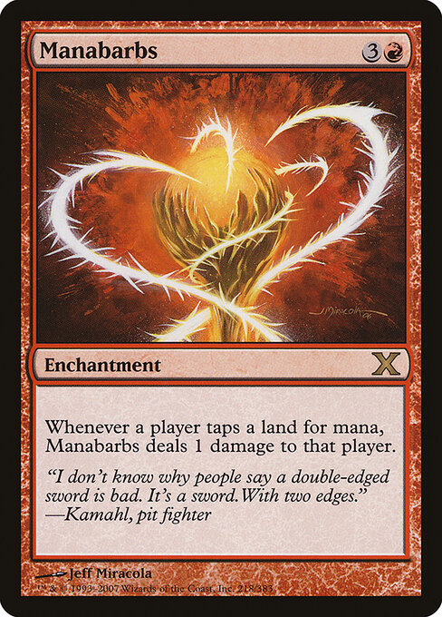Manabarbs — Tenth Edition #218 — Foil — reference image 1