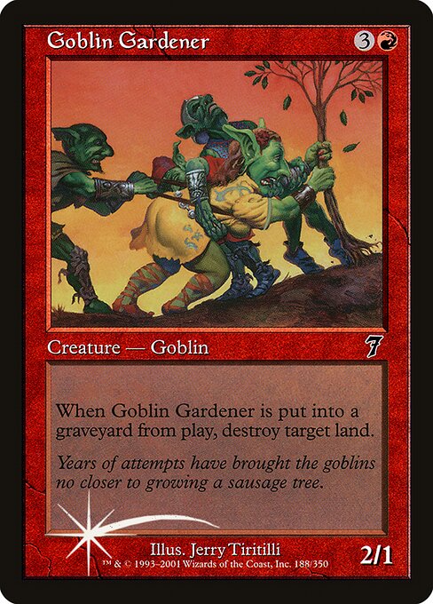 Goblin Gardener — Seventh Edition #188★ — Foil — reference image 1