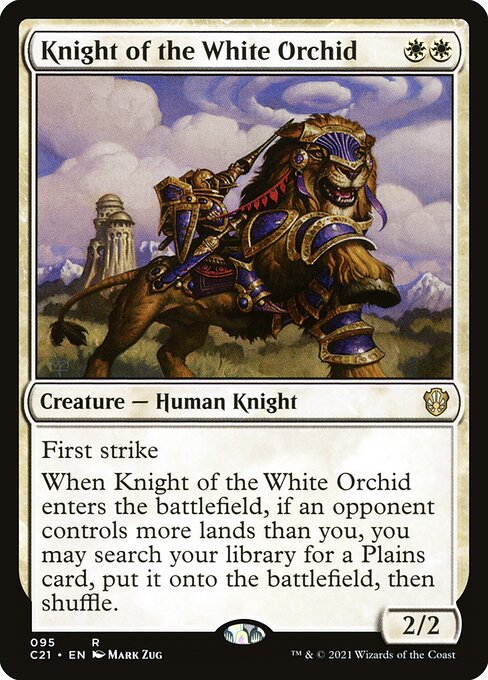 Knight of the White Orchid — Commander 2021 #95 — Non Foil — reference image 1
