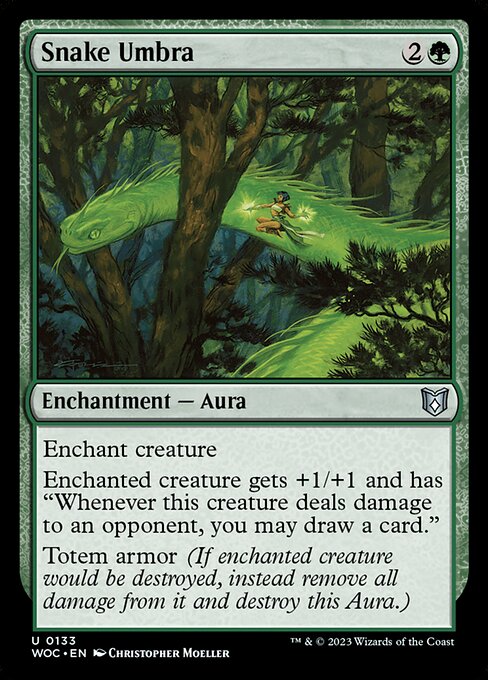 Snake Umbra — Wilds of Eldraine Commander #133 — Non Foil — reference image 1