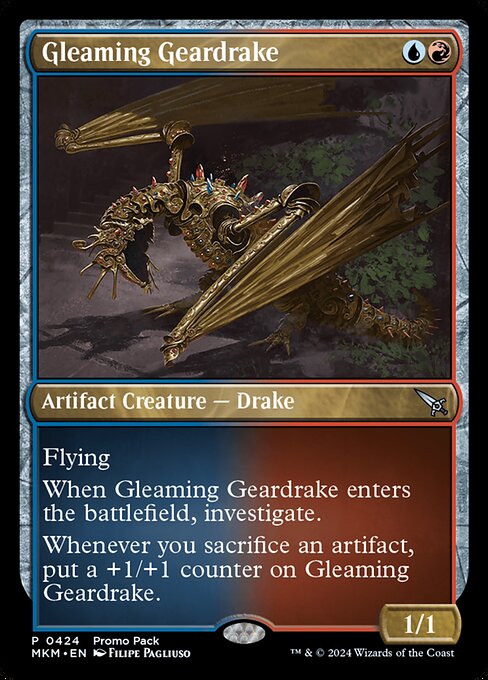 Gleaming Geardrake — Murders at Karlov Manor #424 — Non Foil — reference image 1
