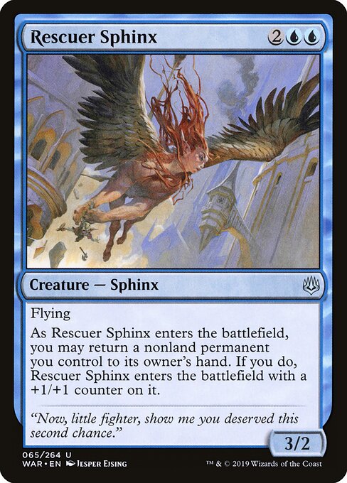 Rescuer Sphinx — War of the Spark #65 — Non Foil — reference image 1