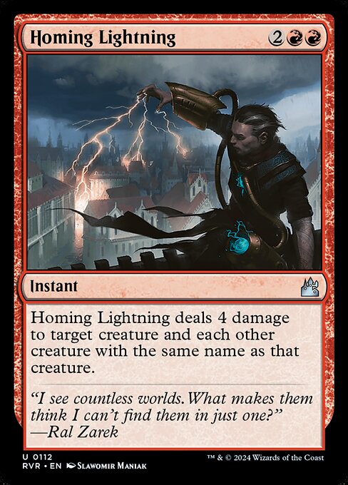 Homing Lightning — Ravnica Remastered #112 — Foil — reference image 1