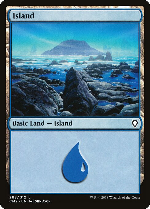 Island — Commander Anthology Volume II #288 — Non Foil — reference image 1