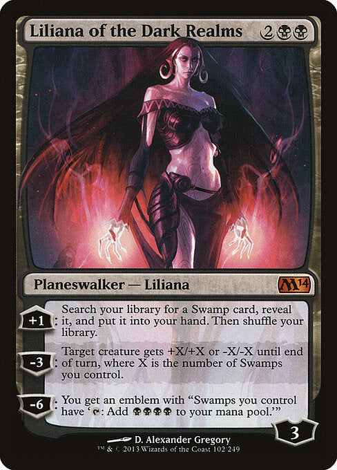 Liliana of the Dark Realms — Magic 2014 #102 — Foil — reference image 1