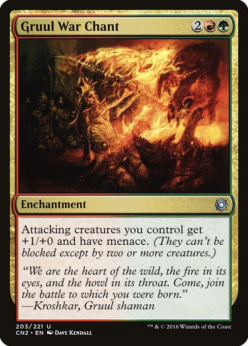 Gruul War Chant — Conspiracy: Take the Crown #203 — Non Foil — reference image 1
