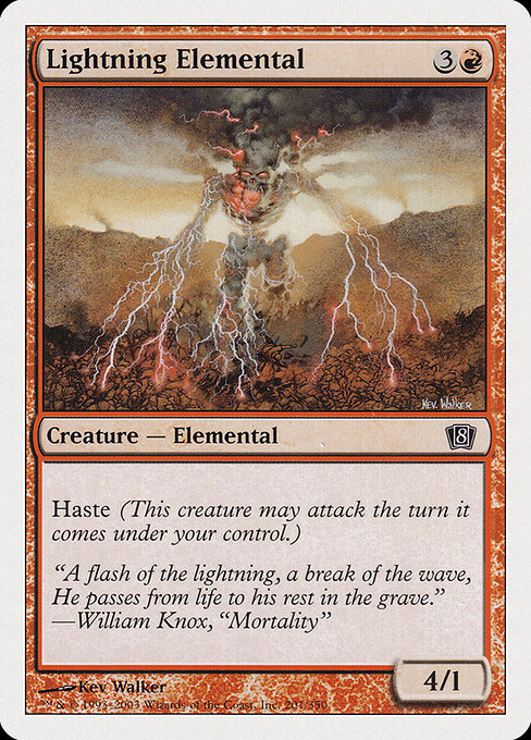 Lightning Elemental — Eighth Edition #201 — Non Foil — reference image 1