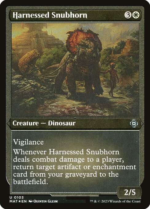 Harnessed Snubhorn — March of the Machine: The Aftermath #103 — Etched Foil — reference image 1