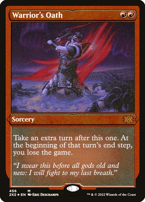 Warrior's Oath — Double Masters 2022 #456 — Etched Foil — reference image 1
