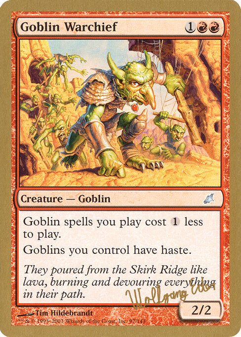 Goblin Warchief — World Championship Decks 2003 #we97 — Non Foil — reference image 1