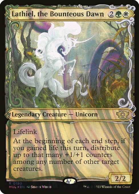 Lathiel, the Bounteous Dawn — Multiverse Legends #180 — Foil — reference image 1