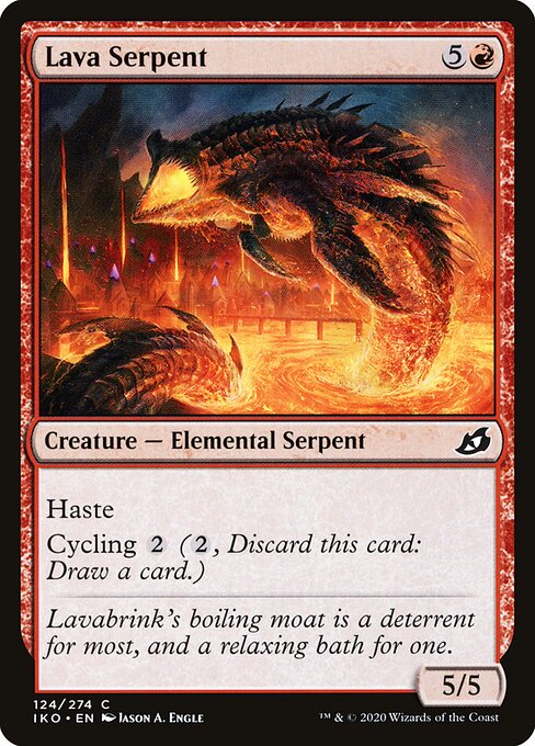Lava Serpent — Ikoria: Lair of Behemoths #124 — Non Foil — reference image 1