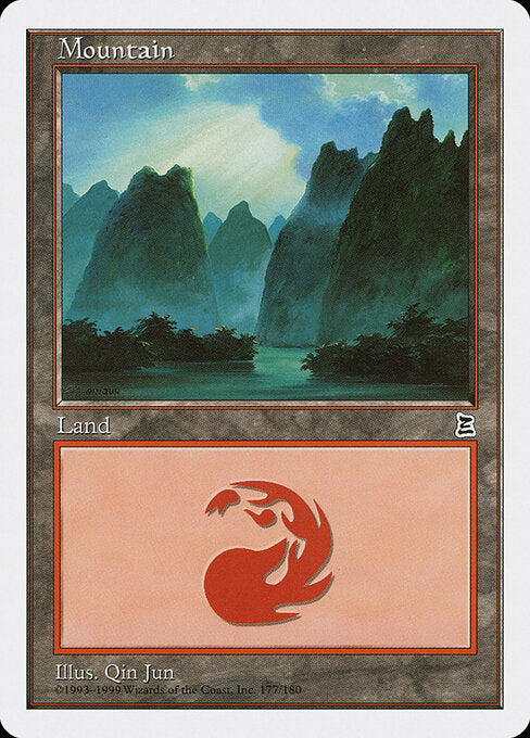 Mountain — Portal Three Kingdoms #177 — Non Foil — reference image 1
