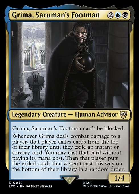 Gríma, Saruman's Footman — Tales of Middle-earth Commander #57 — Non Foil — reference image 1