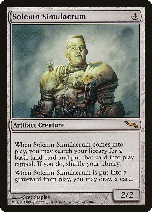 Solemn Simulacrum — Mirrodin #245 — Foil — reference image 1