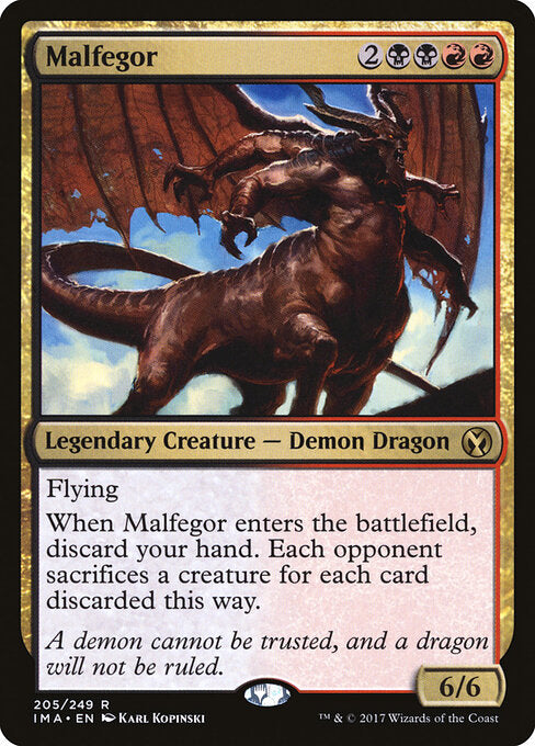 Malfegor — Iconic Masters #205 — Non Foil — reference image 1