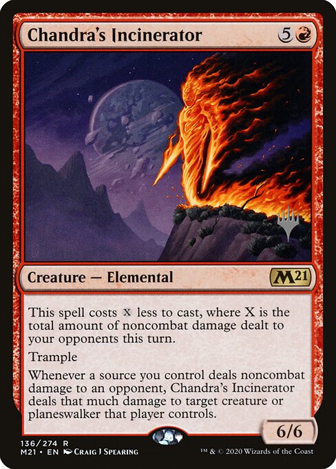 Chandra's Incinerator — Core Set 2021 Promos #136p — Foil — reference image 1