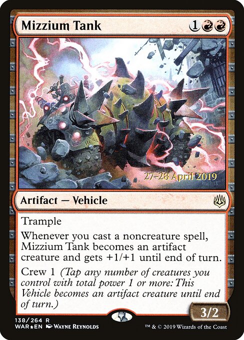 Mizzium Tank — War of the Spark Promos #138s — Foil — reference image 1