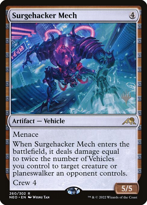 Surgehacker Mech — Kamigawa: Neon Dynasty Promos #260p — Non Foil — reference image 1