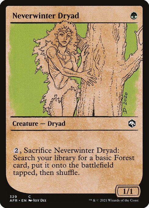 Neverwinter Dryad — Adventures in the Forgotten Realms #329 — Foil — reference image 1
