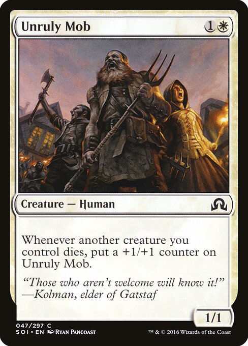 Unruly Mob — Shadows over Innistrad #47 — Foil — reference image 1