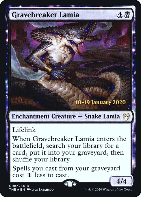 Gravebreaker Lamia — Theros Beyond Death Promos #98s — Foil — reference image 1