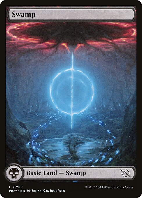 Swamp — March of the Machine #287 — Non Foil — reference image 1