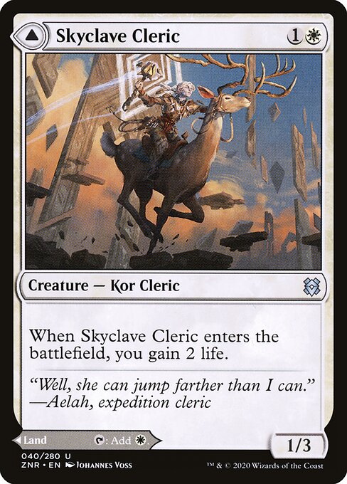 Skyclave Cleric // Skyclave Basilica — Zendikar Rising #40 — Non Foil — reference image 1