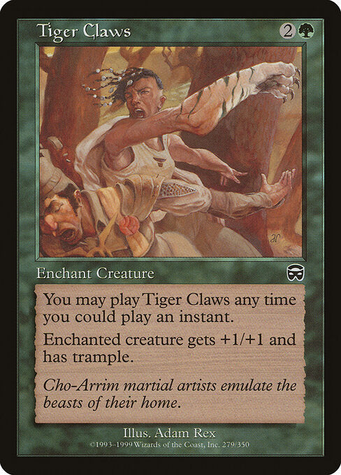 Tiger Claws — Mercadian Masques #279 — Foil — reference image 1