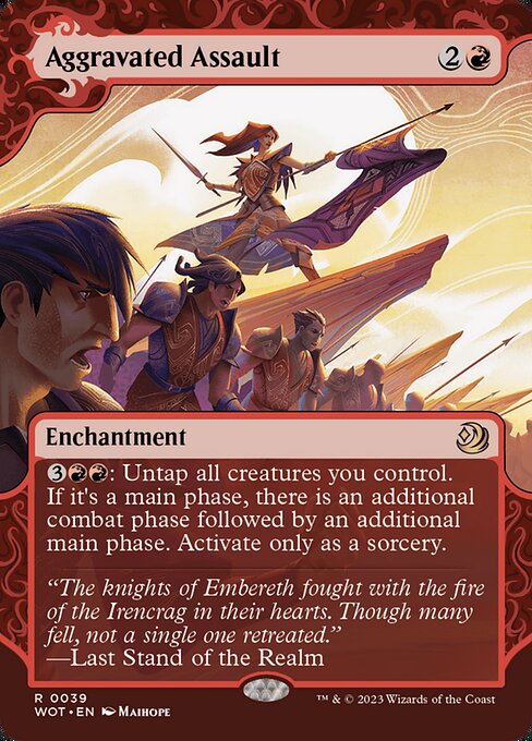 Aggravated Assault — Wilds of Eldraine: Enchanting Tales #39 — Foil — reference image 1